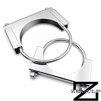 Collier de serrage en U pour échappement en acier inoxydable 304, écrou hexagonal robuste universel de 3,0 pouces pour raccord de silencieux, finition miroir OEM