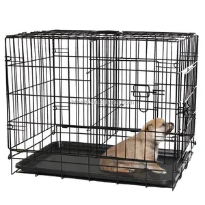 Đôi Cửa Chó Kennel Crate Với Divider Và Khay Nhựa