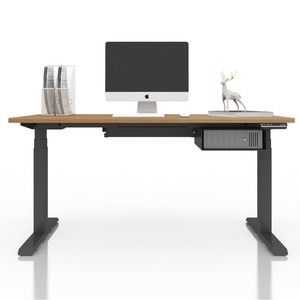 Bureau électrique réglable en hauteur NATE, en métal avec revêtement en poudre, bureau de travail réglable pour l'ingénierie, bureau debout réglable - Product Image 2