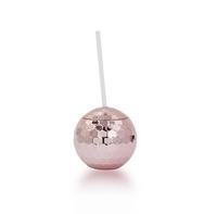 Boule ronde galvanisée tasse métallique brillante créative eau verre fête décor jus tasse Discoball tasse