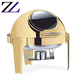 Recipiente para Calentar Alimentos con Tapa Enrollable de 6 Litros, Dorado, Económico, para Restaurantes, Cocina, Buffet, Chafing Dish, Equipo de Catering - Product Image 5