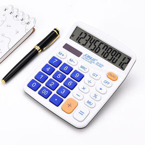 Calculatrice de bureau Joinus à 12 chiffres, double alimentation solaire et batterie, calculatrice financière de bureau avec fonction vocale, couleur blanche - Product Image 3