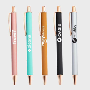 Wholesale Custom Logo Printed Advertising Press Soft Rubber Metal Ballpoint <b>Pen</b> for Business Office Stationery Gift - Product Image 6
