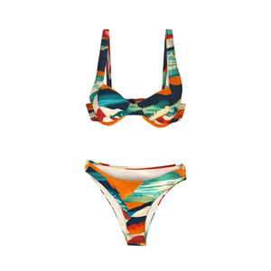 Set bikini da donna Buonic con stampa multicolore taglia 40 42 44 46 Costumi da bagno da spiaggia - Product Image 1