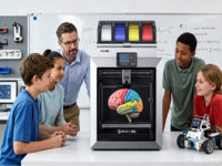 Printer 3D QIDI Q2C Combo Kecepatan Tinggi Multi-Warna CoreXY Kelas Komersial Auto Leveling Presisi Tinggi Kit Printer DIY