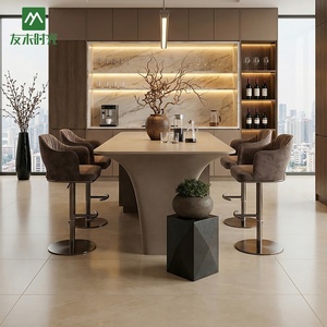 Modern Luxury <strong>Height</strong>-<strong>adjustable</strong> Stainless Steel <strong>Bar</strong> <strong>Stools</strong> and Chairs with Swivel for Living Room and Kitchen Use - Product Image 3