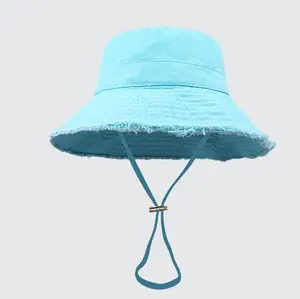 Cappello da pescatore in difficoltà in materiale di cotone regolabile con corda di vendita calda