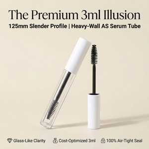 Tubes de <span class=keywords><strong>mascara</strong></span> vides à double paroi de 3 ml, uniques, mats, ronds, mini, or, rose, noir, blanc, argent, avec brosse, possibilité d'ajouter un logo - Product Image 1