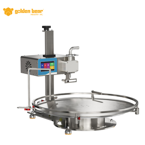 Rotary Table Honey Filling Machine Semi‑Automatic Viscous Liquid Syrup Glass Jar <b>Bottle</b> Filler Touch Screen Control Panel - Product Image 2