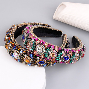 Diadema con Pedrería Hua Liyu para Mujer, Accesorio para el Cabello Artístico Retro Colorido, Estilo Barroco, Joyería Hecha a Mano - Product Image 2