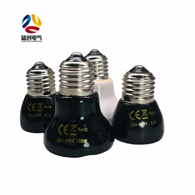 45mm Manufacturer Ceramic Heater Emitter Bulb Heating Lamp 110V 220V Infrared Pet Reptile Mini Ceramic Heater