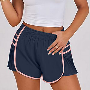 Shorts de tennis plissés pour femmes, séchage rapide, taille haute, avec cordon de serrage, jupe-<span class=keywords><strong>short</strong></span> athlétique pour la course, le yoga, le golf, vêtements de sport décontractés - Product Image 4