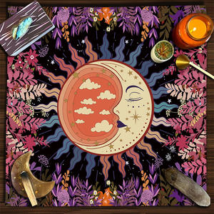 タロットカードテーブルクロス75*75cmマンダラ生命の木蝶キノコフリーステーブルクロス風ストールタペストリーをカスタマイズ - Product Image 2