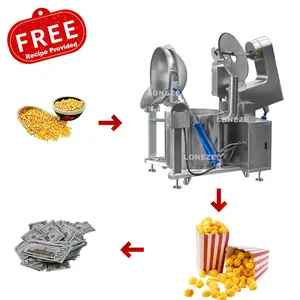 Large Capacity One-touch Discount Price Heavy Duty Factory Direct Supplier Commercial Popcorn Machine Processing Production Line