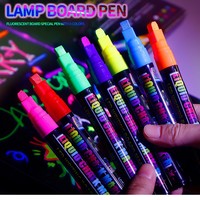 Rotulador de Tiza Líquida Borrable para Estudiantes, 6/8 Colores, Punta Plana para Escribir en Vidrio, Cerámica, Espejos, Acrílico y Decoración
