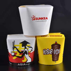 Chinese Disposable Packing Food Containers Takeaway Doner <strong>Box</strong>/16oz Kraft Paper <strong>Noodle</strong> <strong>Box</strong> - Product Image 2