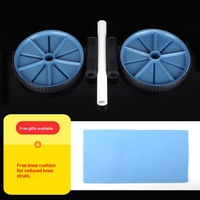 Rouleau d'entraînement abdominal silencieux à double roue en plastique léger et pliable pour débutants, avec emballage de support pour usage domestique pour hommes