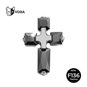 VORA ASTM F136 Implante Quirúrgico de Titanio con Rosca Interna y Zirconia Cúbica para <span class=keywords><strong>Piercing</strong></span> <span class=keywords><strong>Cruzado</strong></span>, Labret, Hélix, Cartílago y Lóbulo, 15 Colores - Product Image 1