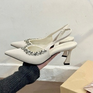 Pointed-<b>toe</b> Rhinestone <b>Closed</b>-<b>toe</b> Black High-<b>heeled</b> Shoes Women's 2026 Summer New Stiletto Elegant Nude Back-open Sandals - Product Image 6