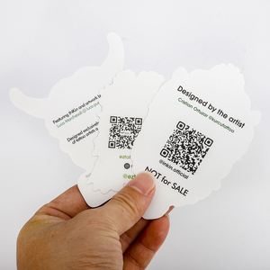 Autocollants adhésifs découpés sur mesure avec code QR pour artistes tatoueurs, étiquettes en papier de forme irrégulière avec design d'artiste - Product Image 1