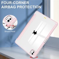 Étui transparent pour Ipad Pro 13 11 M4 M2 12.9 6th 2024 Air 11 couverture porte-crayon pour Ipad 10.9 10th MINI6 Flip Smart Cover