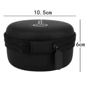 Boîtier de montre de voyage intelligent en cuir PU noir avec fermeture à glissière EVA avec insertion en mousse