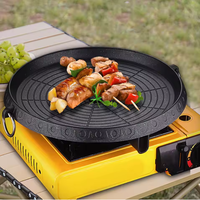 Wajan Panggangan Portabel Batu Maifan Anti Lengket untuk Luar Ruangan, Pelat Panggangan BBQ, Wajan Panggangan Barbekyu Korea
