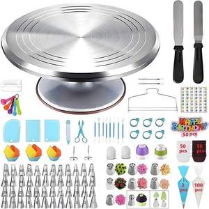 <strong>Cake</strong> Decorating Supplies <strong>Kit</strong>,464 Pcs with Non-Slip <strong>Cake</strong> Turntable and Springform <strong>Cake</strong> Pans,Baking Supplies for Beginners - Product Image 2