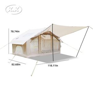 Kawagebo Kamp (KK) 10' X 7' Gonflable 6.3 ㎡   Tente de camping quatre saisons Air Glamping Oxford avec cheminée - Product Image 2