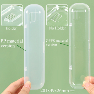 SUNSHING Custom PP PS Plastic Storage Containers Transparent Utensil Case Tooth <b>Brush</b> Box Packaging Travel Toothbrush Holder - Product Image 3