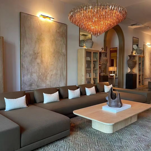 Customized Luxury Modern Chandelier Smoking Crystal Pendant <b>Light</b> Bedroom Hotel Lobby Restaurant Villa <b>Living</b> Room Indoor <b>Light</b> - Product Image 3