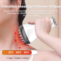 OEM ODM Brosse de massage vibrante chauffante sans fil pour drainage lymphatique et anti-cellulite, outil Gua Sha corporel pour salon et usage domestique