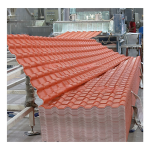 Nouveaux matériaux de construction Asa Upvc Pvc, tôles de toiture en plastique coloré, tuiles de <span class=keywords><strong>toit</strong></span> romaines doubles, <span class=keywords><strong>prix</strong></span> aux Philippines - Product Image 1