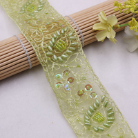 Vente d'usine Vintage broderie paillettes perlées dentelle bricolage artisanat accessoires Style National vêtements ruban