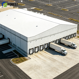 Grand entrepôt commercial à structure métallique à travée libre, terminal logistique de fret commercial modulaire robuste - Product Image 1