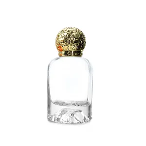 Luxury Empty Refillable Perfume Bottle For Travel Cylinder Shape 30ml 50ml 100ml Clear Glass Crimp Mist