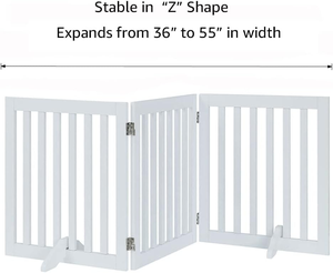 JUNJI Puerta independiente para mascotas para perro Gato Bebé Puertas de madera para perros para puerta - Product Image 6