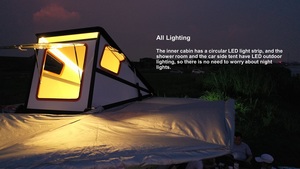 New 2-người tự động gấp trên mái nhà lều nhôm mái cứng vỏ xe Lều cắm trại ngoài trời Top Shell bán - Product Image 2