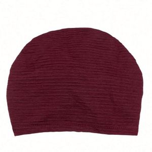 Venta al por mayor de turbantes africanos RTS para mujer, pañuelos para la cabeza anudados y pre-atados, gorros de poliéster de color sólido, pañuelos multifuncionales para exteriores. - Product Image 6