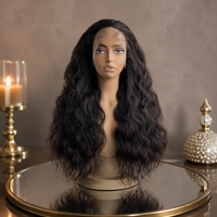 Perruque Lace Front en Cheveux Humains Brésiliens Remy, Base en Dentelle Sans Colle, Cheveux de Bébé, Racine Foncée, Couleurs Mixtes, Densité 180%, 13x4, Longue Longueur