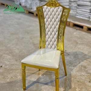 Chaise <span class=keywords><strong>de</strong></span> mariage <span class=keywords><strong>de</strong></span> luxe en acier inoxydable, chaise <span class=keywords><strong>de</strong></span> banquet d'hôtel d'extérieur avec rembourrage doux pour les événements <span class=keywords><strong>de</strong></span> <span class=keywords><strong>salle</strong></span> <span class=keywords><strong>de</strong></span> mariage et <span class=keywords><strong>de</strong></span> restaurant - Product Image 4