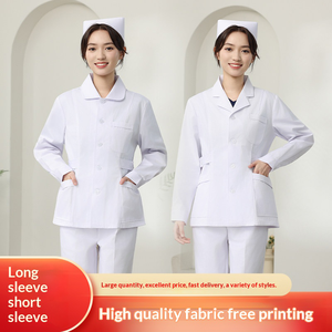 Ensembles de blouses d'infirmière brodées Airuiya pour femmes, respirants, en tricot, à manches courtes, couleurs personnalisables, toutes saisons, taille XL, <span class=keywords><strong>veste</strong></span> - Product Image 2