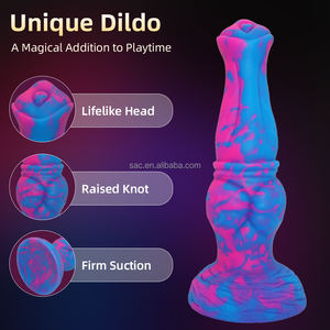 SacKnove Beliebte Sexspielzeug Lebensgröße Große Dicke Gebogene Monster Anal Plug Extender Künstlicher Schwanz Penis Silikon Pferdeschwanz Dildo - Product Image 2