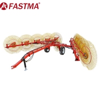 Râteau à foin agricole pliable hydraulique à 3 points FASTMA pour tracteur, usage agricole, haute productivité
