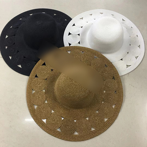 Sombreros de Paja para Mujer HJH79, Estilo Europeo y Americano, Primavera Verano, Flor Grande, <span class=keywords><strong>Plegable</strong></span>, Protección Solar, Playa, Casual, Panamá - Product Image 4