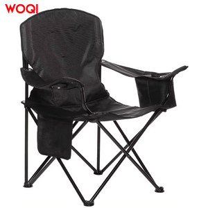 Silla plegable de playa Woqi, tela Oxford negra, silla portátil para camping y senderismo, para relajarse - Product Image 4