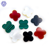 Pierre naturelle de turquoise rouge, trèfle à quatre feuilles, 6*6 mm à 12*12 mm, pierre polie pour la fabrication de bijoux, pierres précieuses minérales