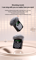 Mikrofon Lavalier Mini Ringan 4IN1 4 Penerima Omni-directional Peredam Kebisingan dengan Baterai Internal Tipe C