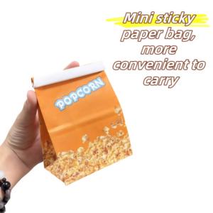 <span class=keywords><strong>Bolsa</strong></span> de regalo de café Kraft personalizada, bolsas de embalaje de maíz para café, bolsas de fiesta de palomitas de maíz para niños, bolsas de recuerdo de donut para galletas de cumpleaños - Product Image 6