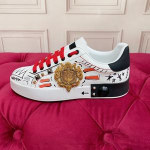 Chaussures de sport en cuir pour hommes, design personnalisé, élégantes et luxueuses, de qualité supérieure ; chaussures graffiti pour femmes - Product Image 4